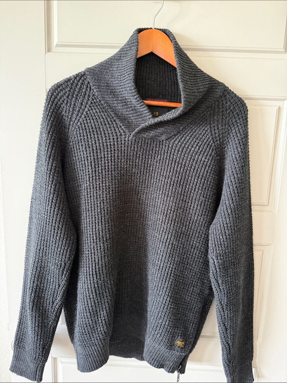 Scotch & Soda Charcoal Turtleneck Ribbed Sweater